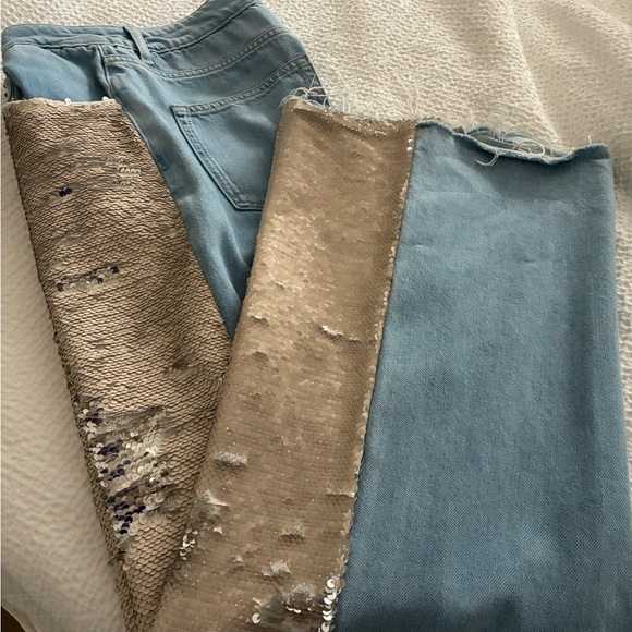 Pilcro by Anthropologie High Waisted Sequin Skater Jean - Picture 13 of 13